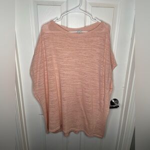 Pure Jill Linen Blend Sleeveless Top Beach Coastal Quiet Luxury in Pink 2X